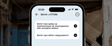 Отримуйте витяг з Реєстру пошкодженого та знищеного майна в Дії