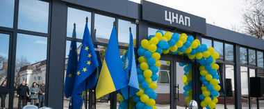 Зображення новини Від ID-картки до реєстрації бізнесу: у постраждалій Баштанці Мінцифра, ЄС і ПРООН відкрили модульний ЦНАП